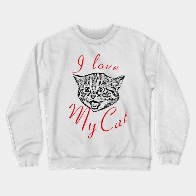 I love my Cat Crewneck Sweatshirt by elmouden123